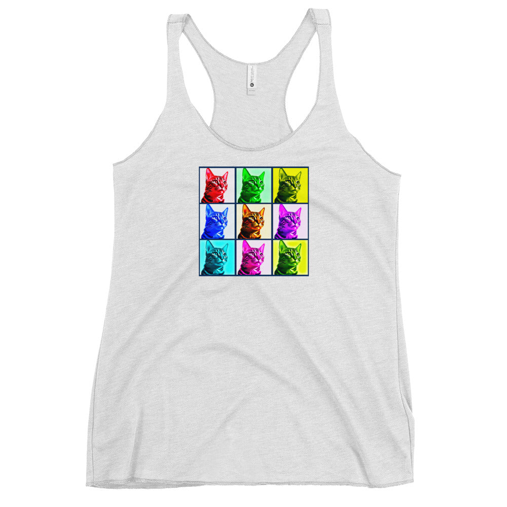 Warhol Cats Women's Racerback Tank