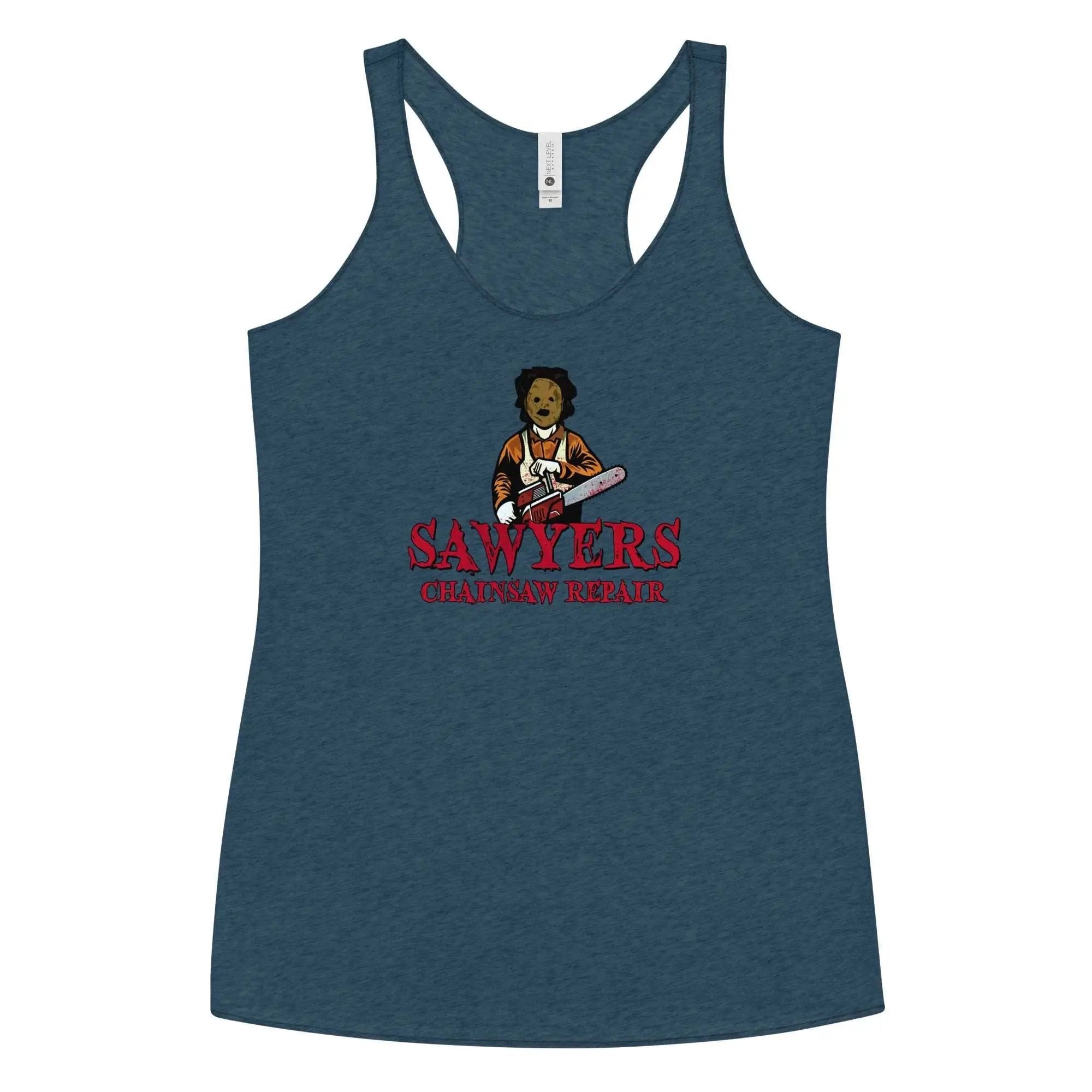 Sawyers Chainsaw Repair Women's Racerback Tank