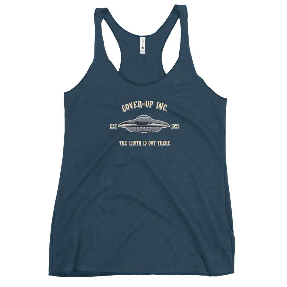 a women's tank top with the words center up inc on it