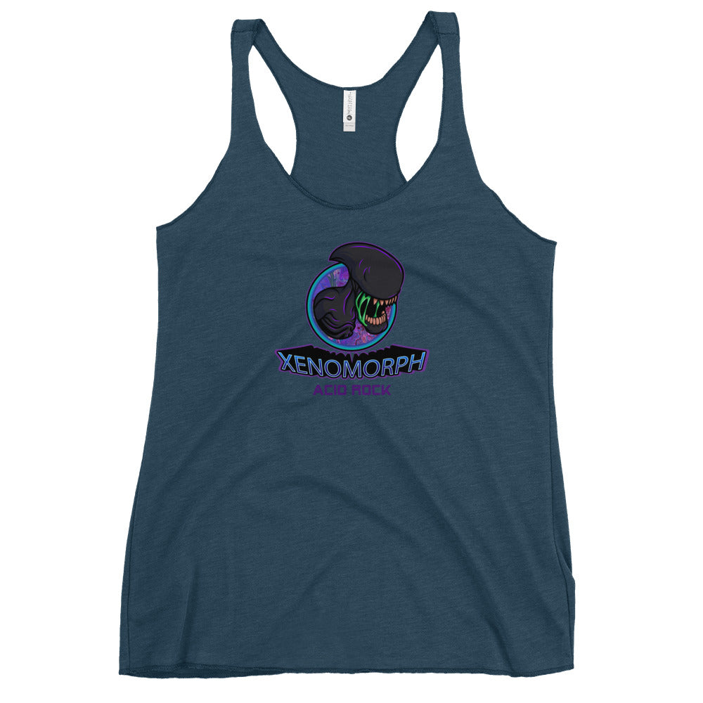a women's tank top with the word xenomorph on it