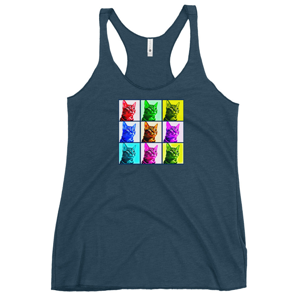 Warhol Cats Women's Racerback Tank