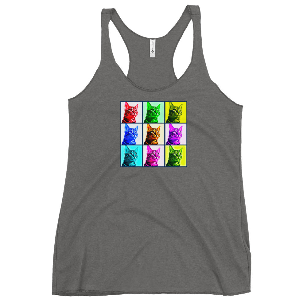 Warhol Cats Women's Racerback Tank