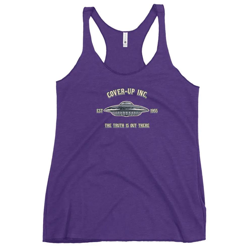 a women's tank top with the words center up inc on it