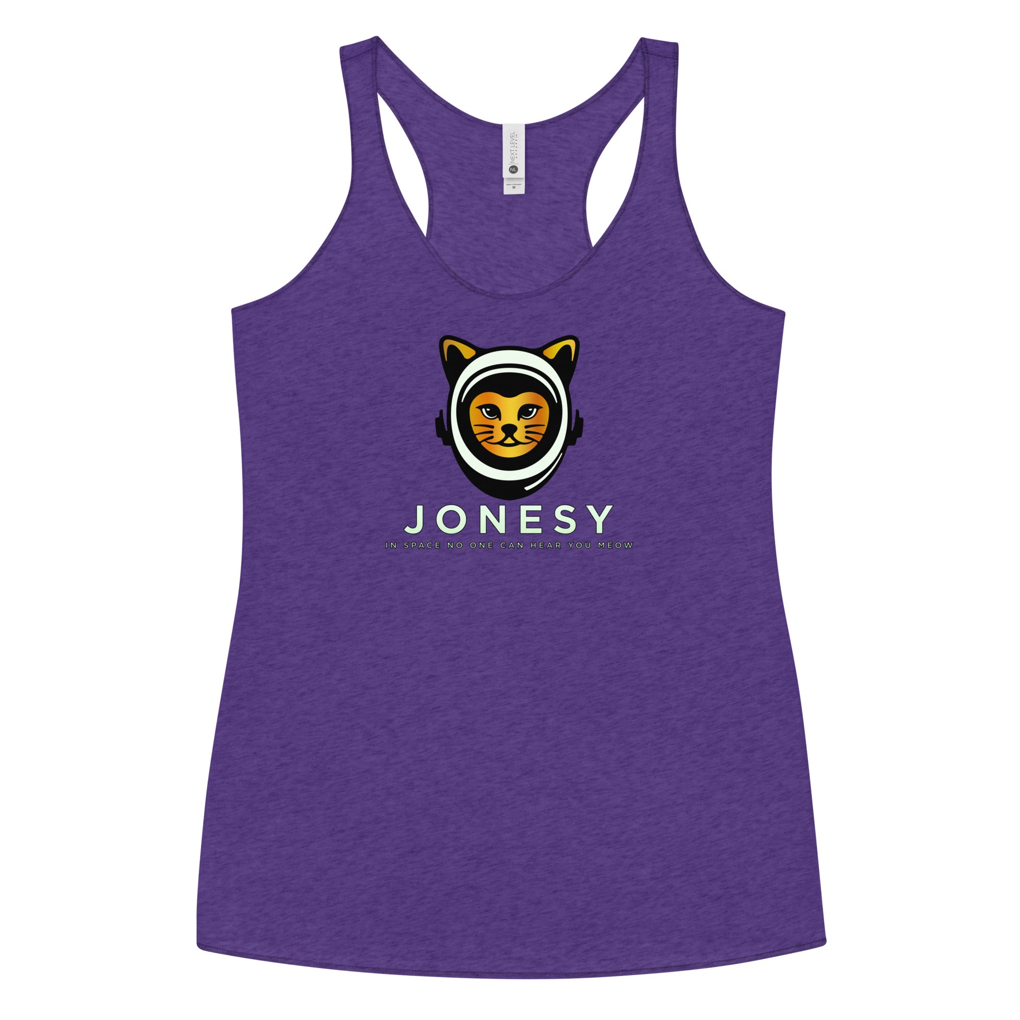 a women's tank top with the word jonesy on it
