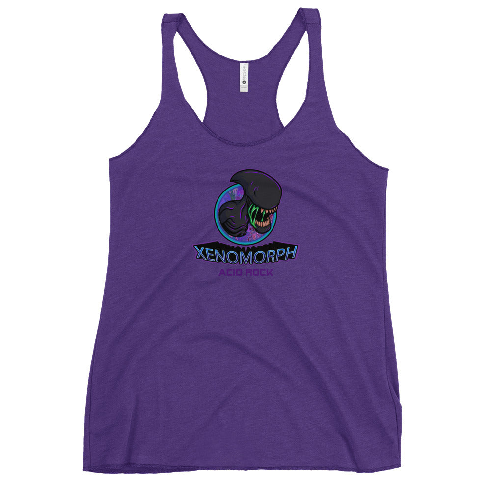 a women's tank top with the logo of a demon on it