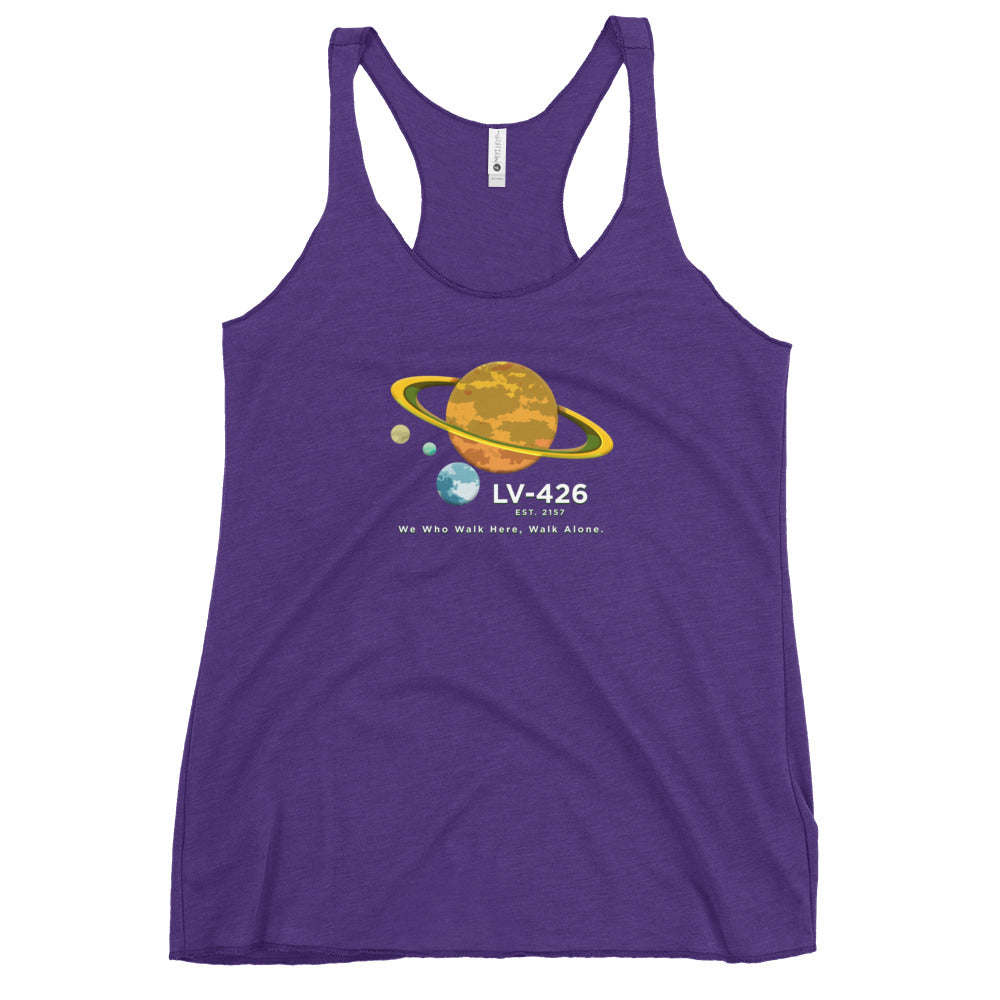 a women's tank top with the nasa logo on it