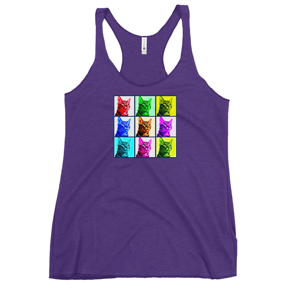 Warhol Cats Women's Racerback Tank