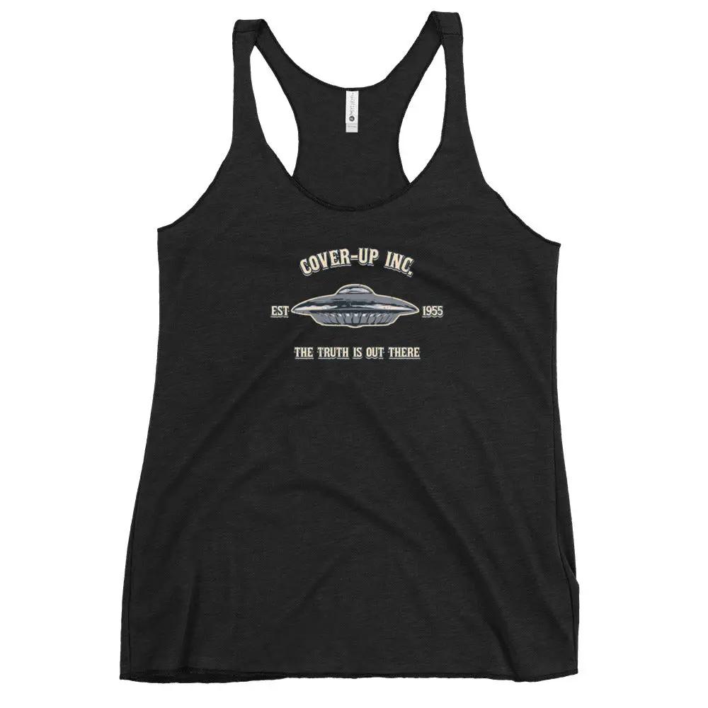 a women's tank top with the words cyber up inc on it