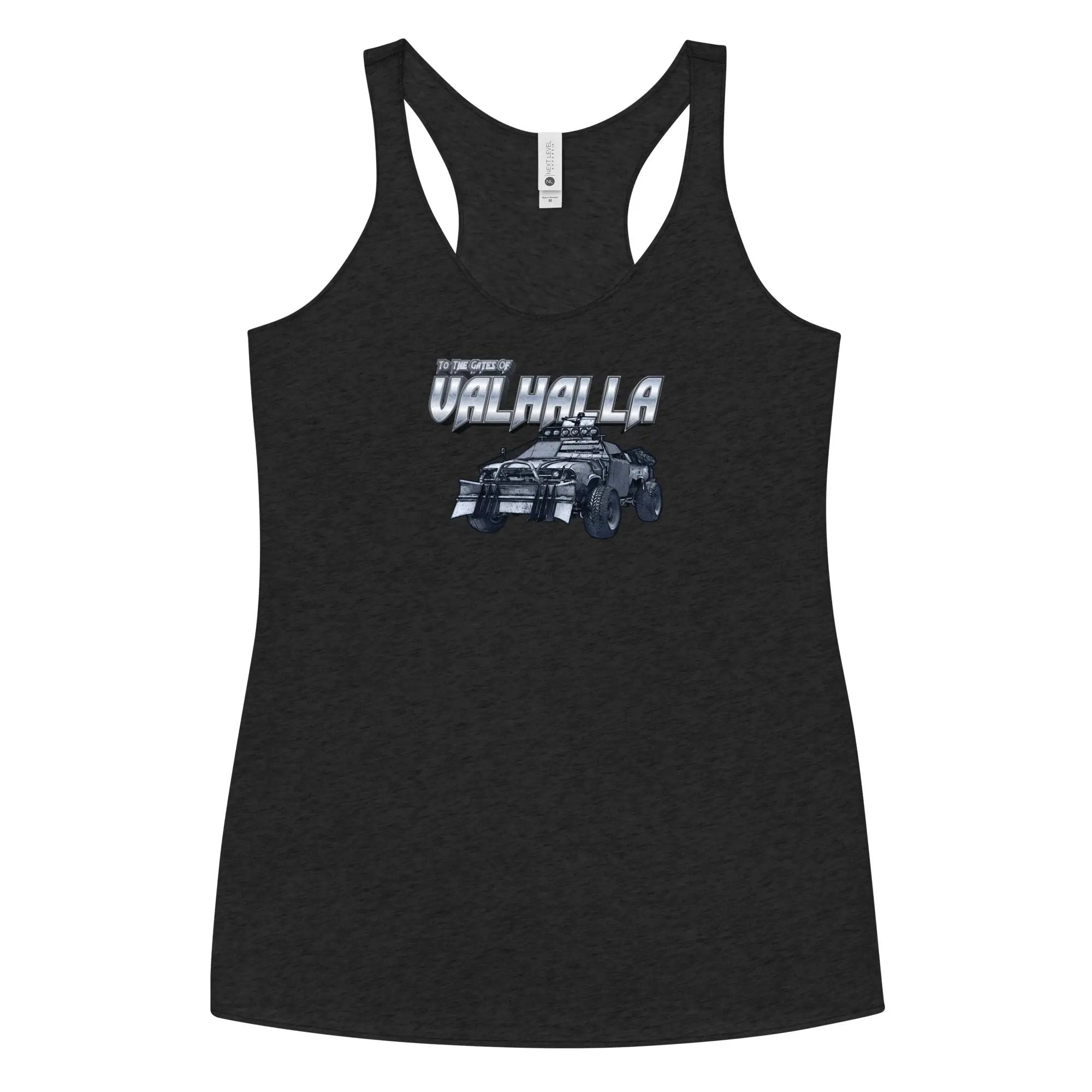 a women's tank top with an image of a truck