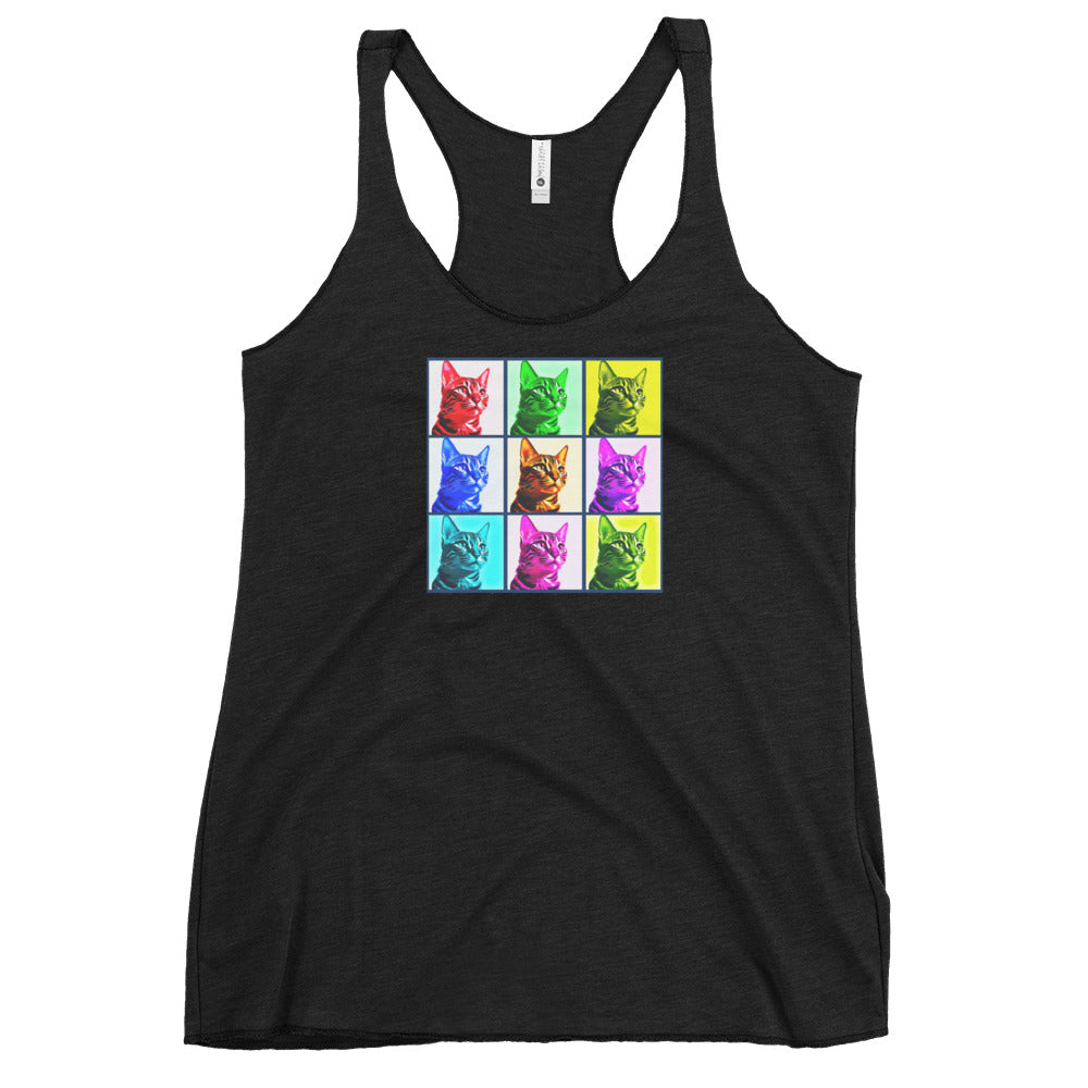 Warhol Cats Women's Racerback Tank