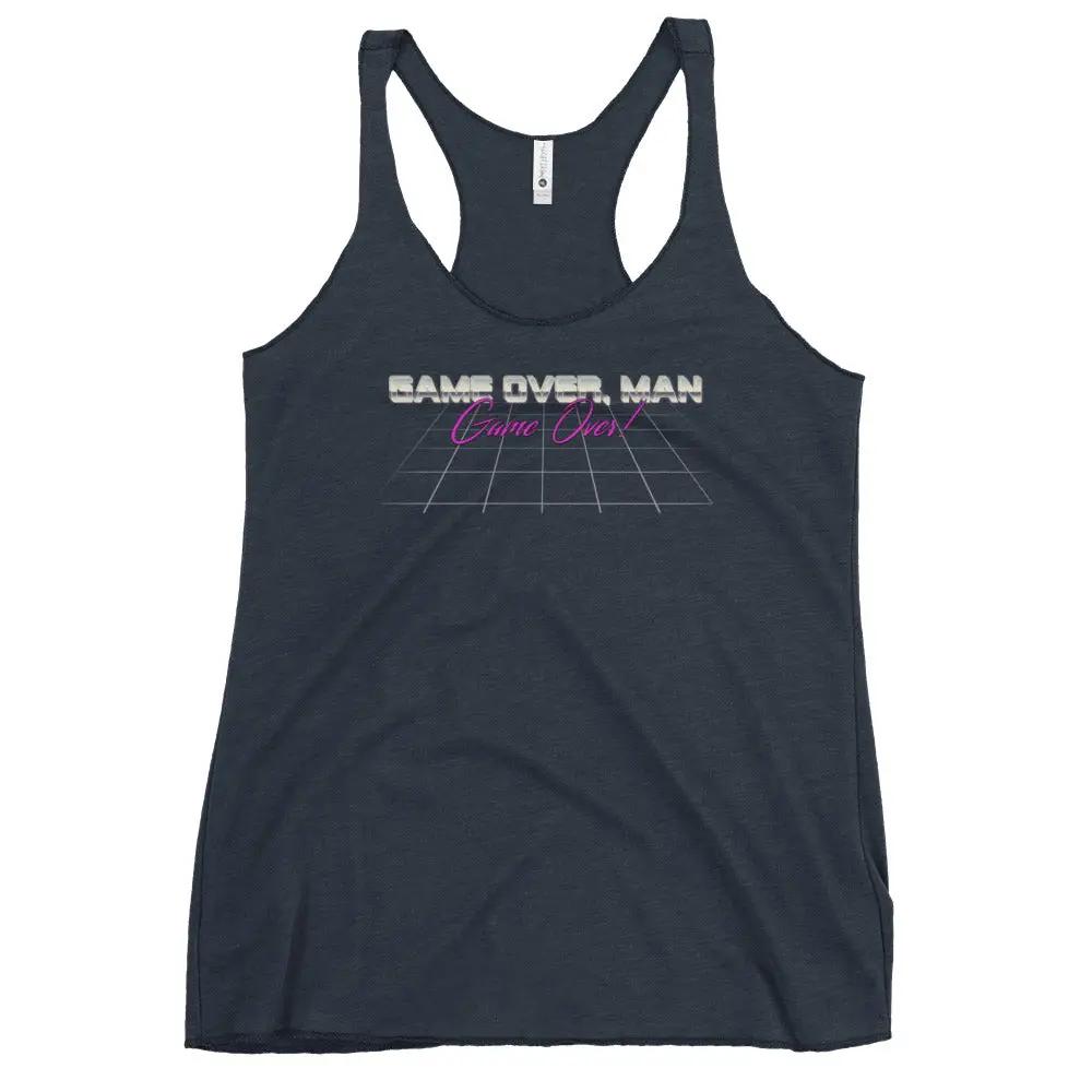 a women's tank top with the words save over man on it