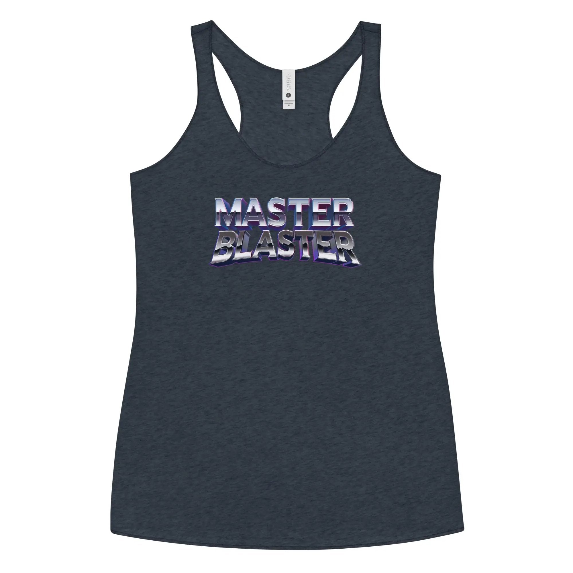 a women's tank top that says master blaster