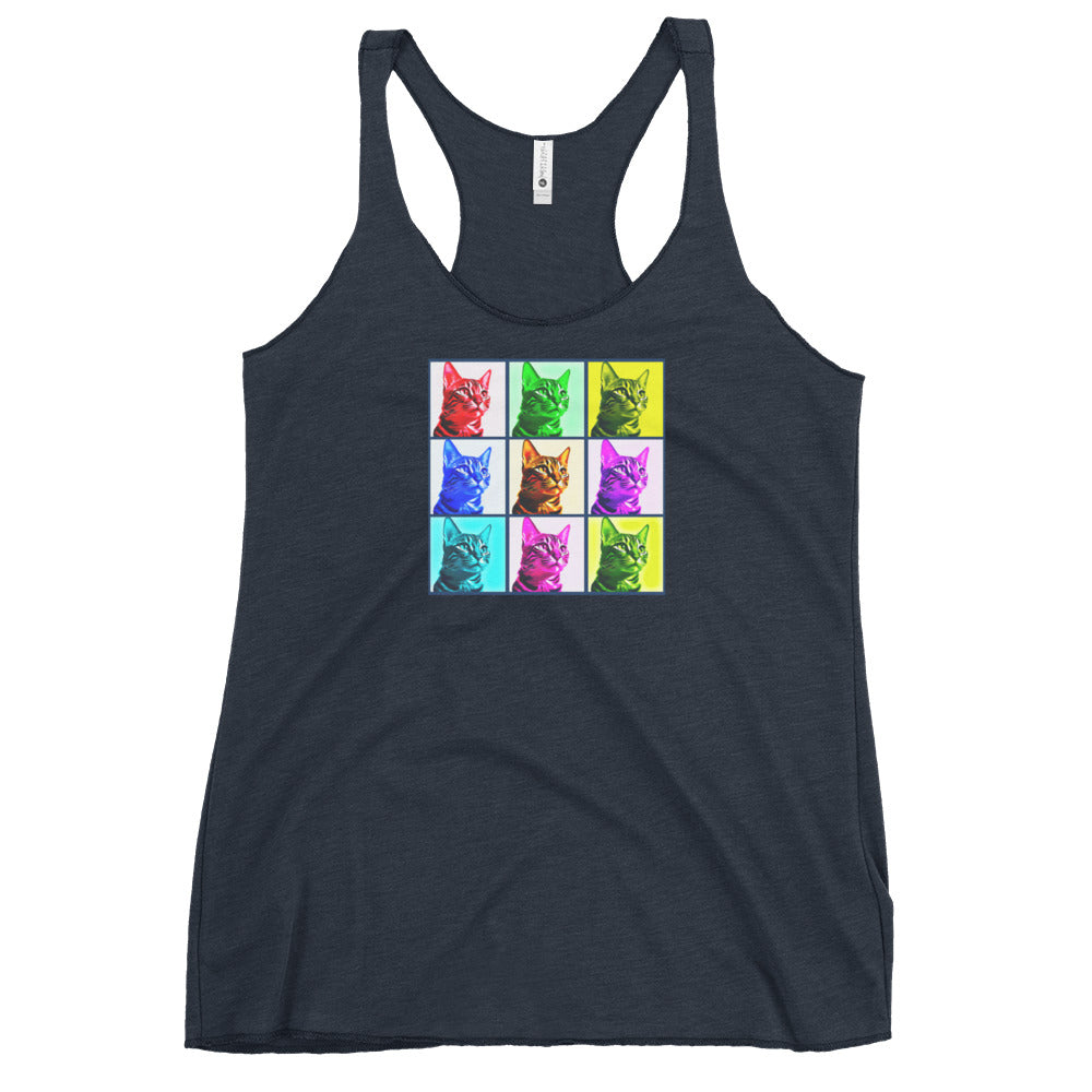 Warhol Cats Women's Racerback Tank