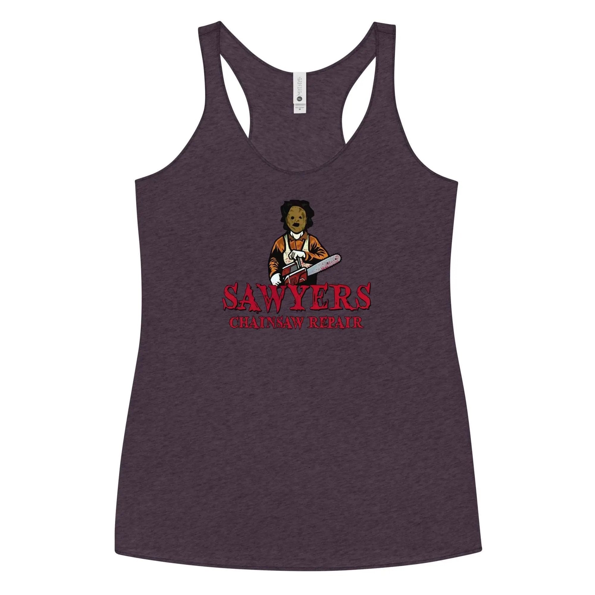 Sawyers Chainsaw Repair Women's Racerback Tank