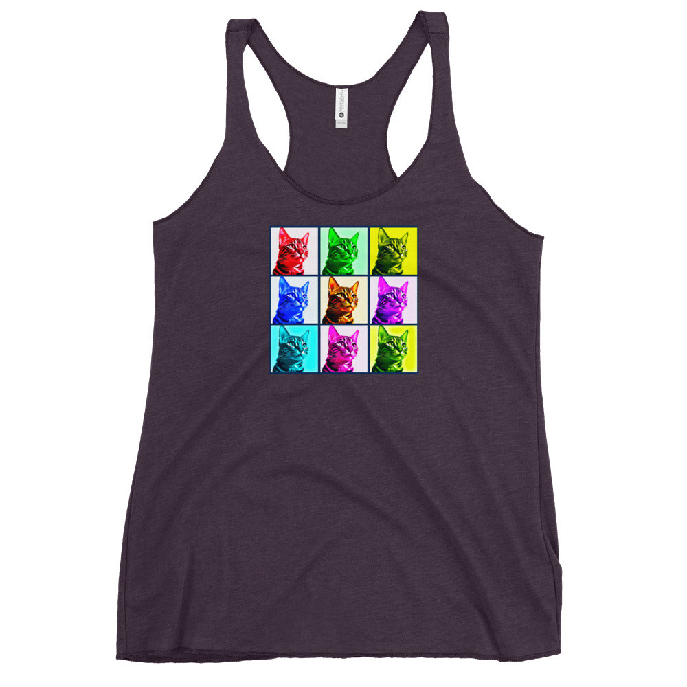 Warhol Cats Women's Racerback Tank