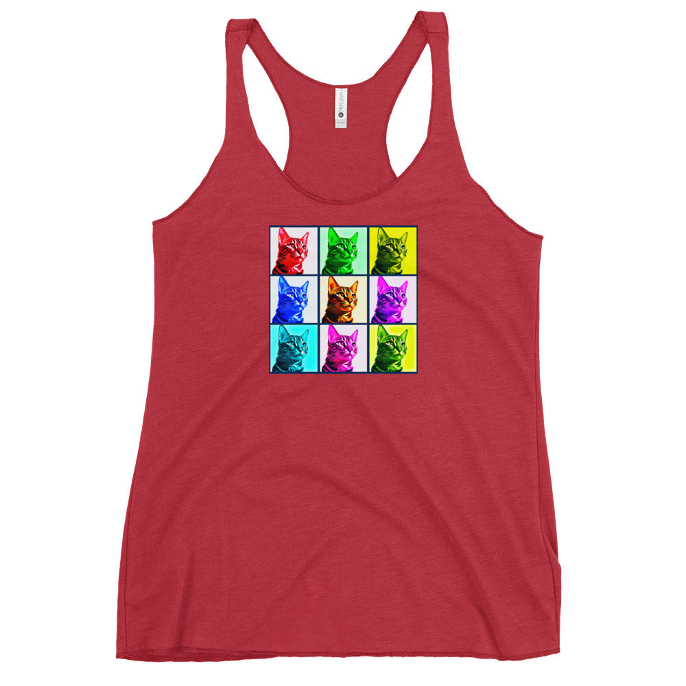 Warhol Cats Women's Racerback Tank