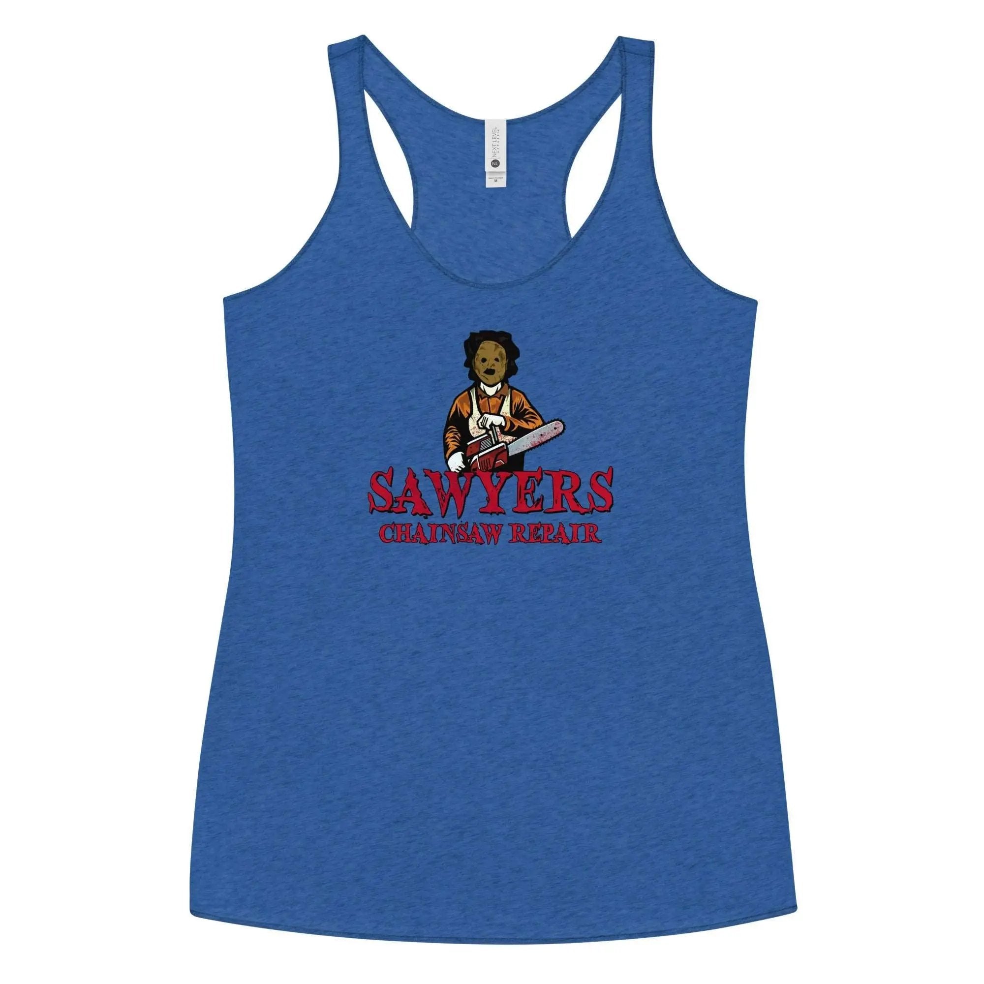 Sawyers Chainsaw Repair Women's Racerback Tank