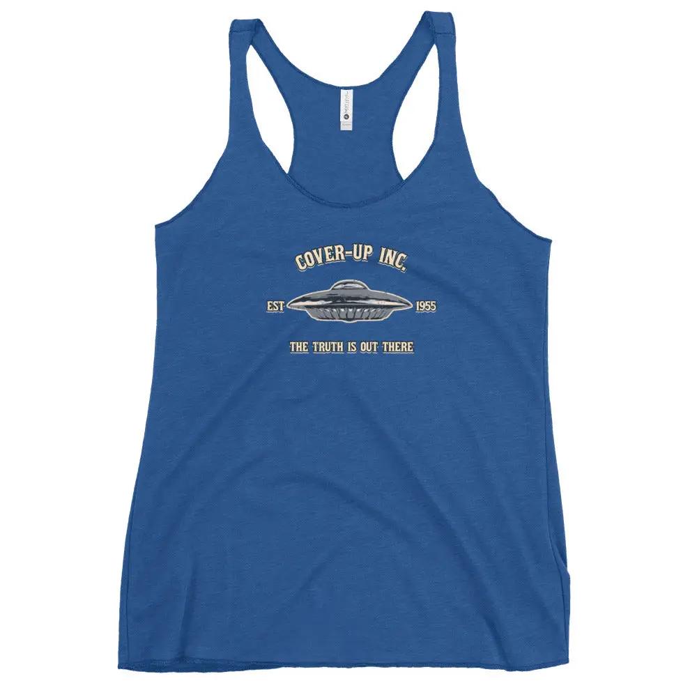 a women's tank top with the words center up inc on it