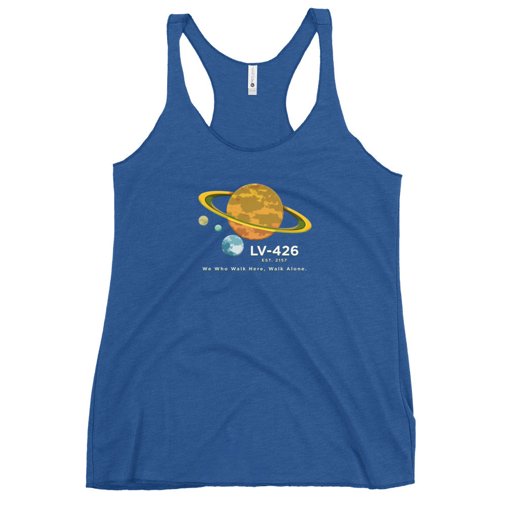 a women's tank top with the nasa logo on it