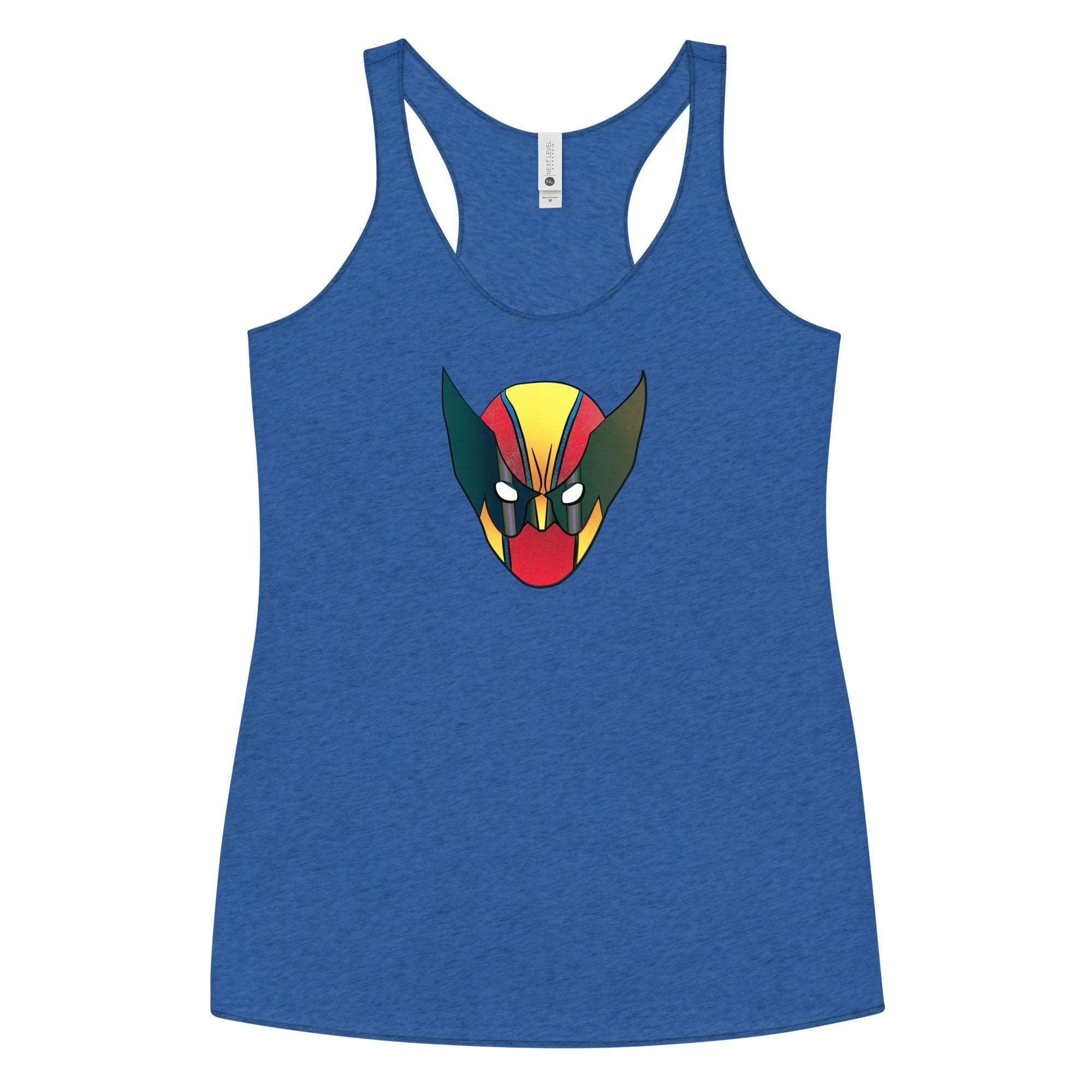 a women's tank top with an image of a cat's face