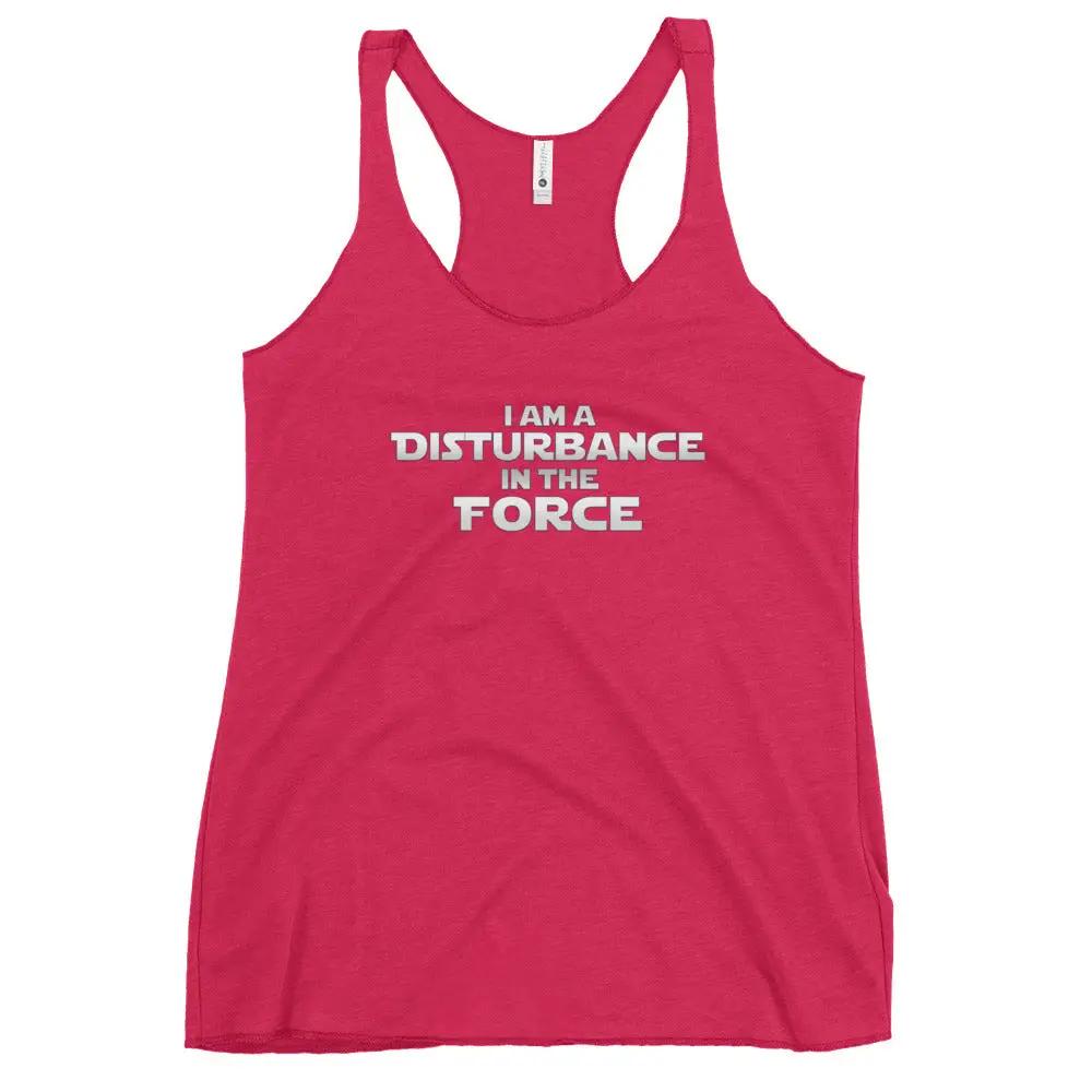 a women's tank top that says i am a distance in the force