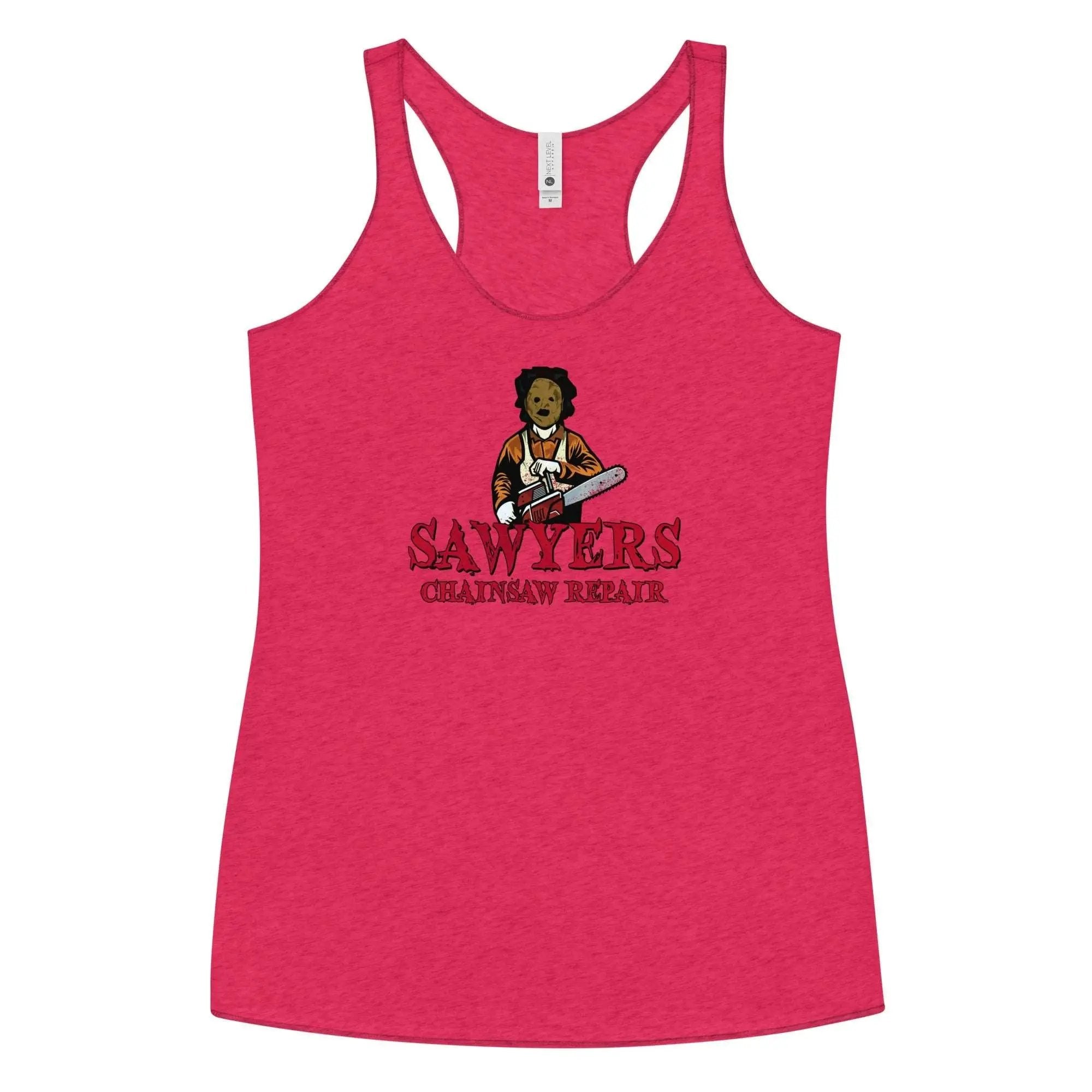 Sawyers Chainsaw Repair Women's Racerback Tank