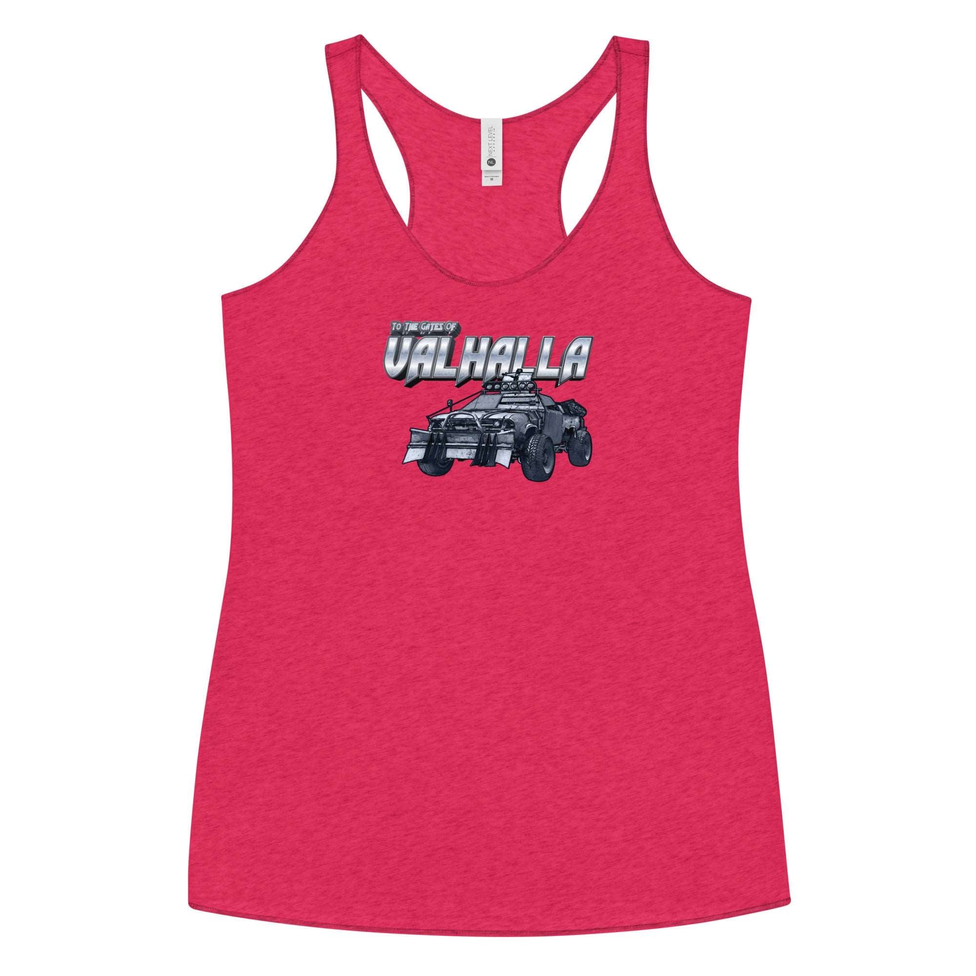 a women's tank top with an image of a truck