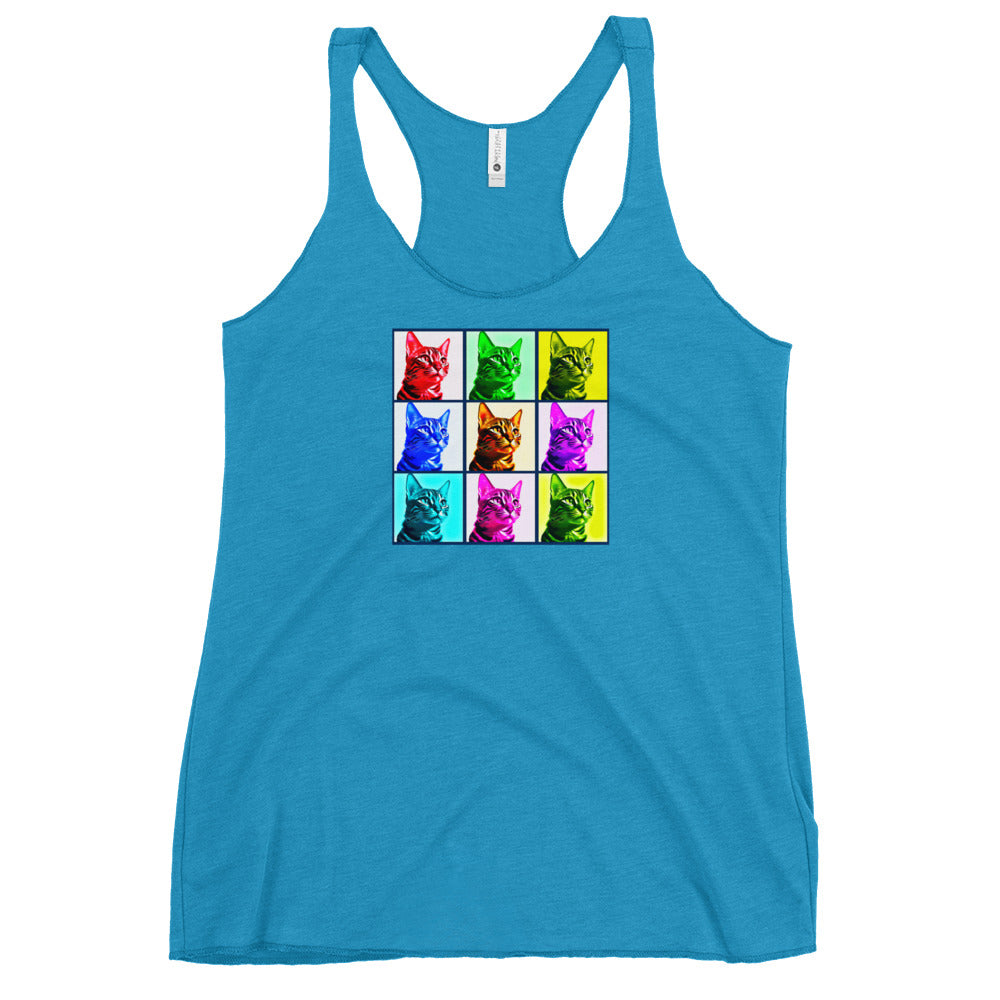 Warhol Cats Women's Racerback Tank