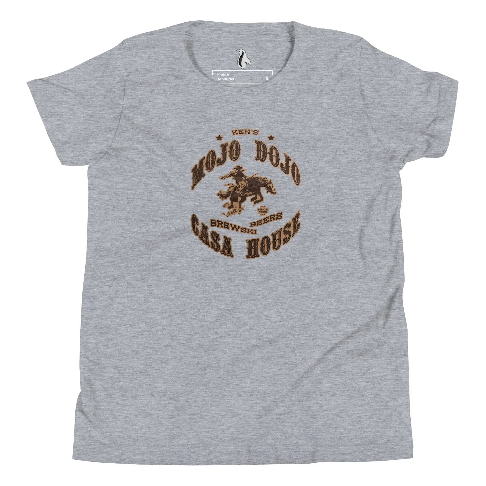 a gray t - shirt with the words moto boro and a horse on
