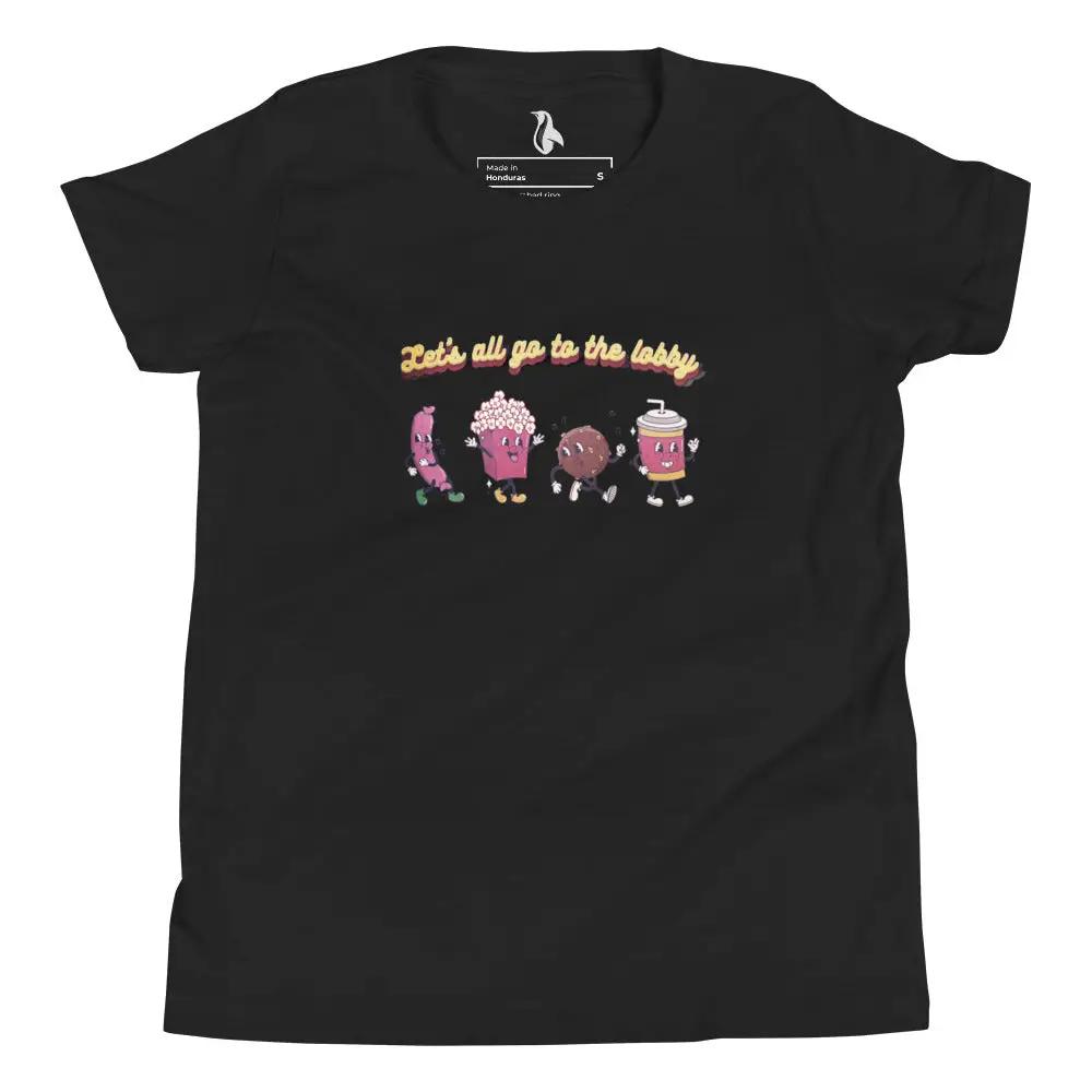 a black t - shirt with three cartoon characters on it