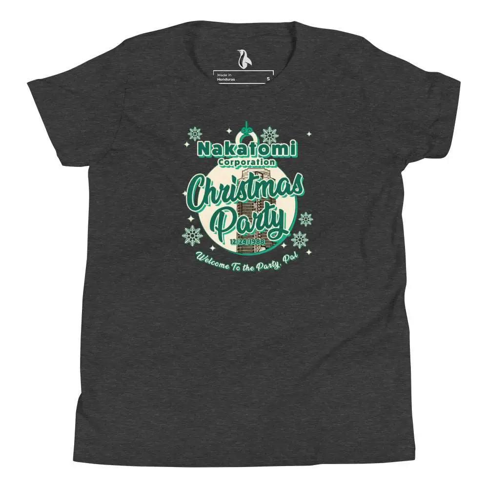 a black t - shirt with the words christmas party on it