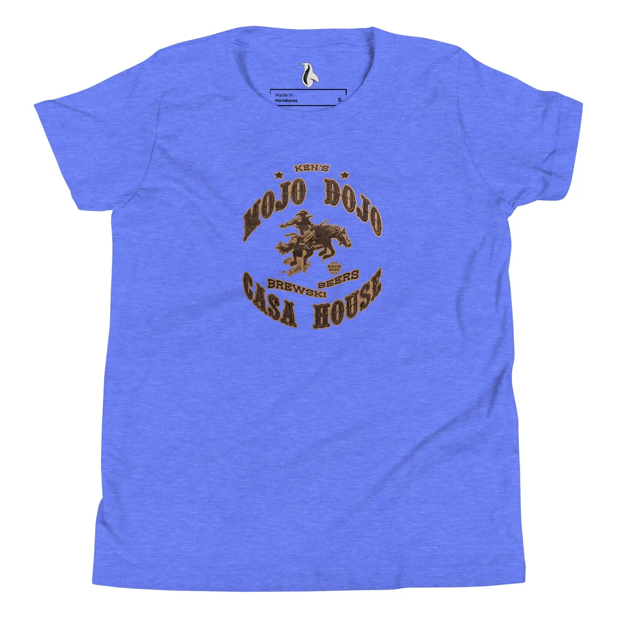 a blue t - shirt with a picture of a horse on it