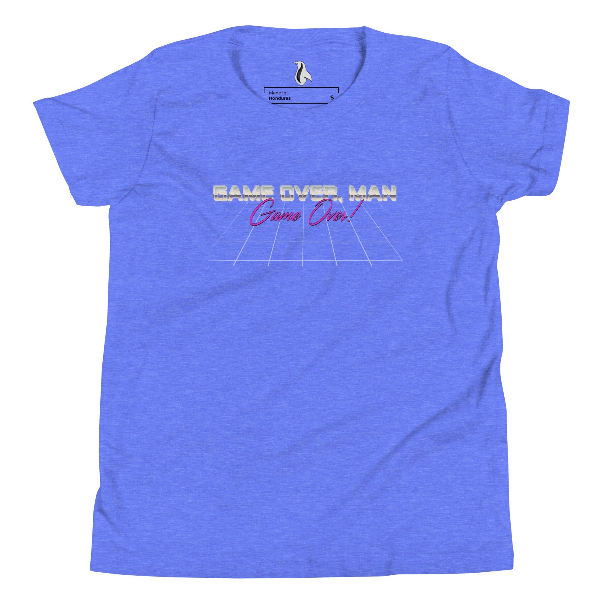 a blue t - shirt with a man on it