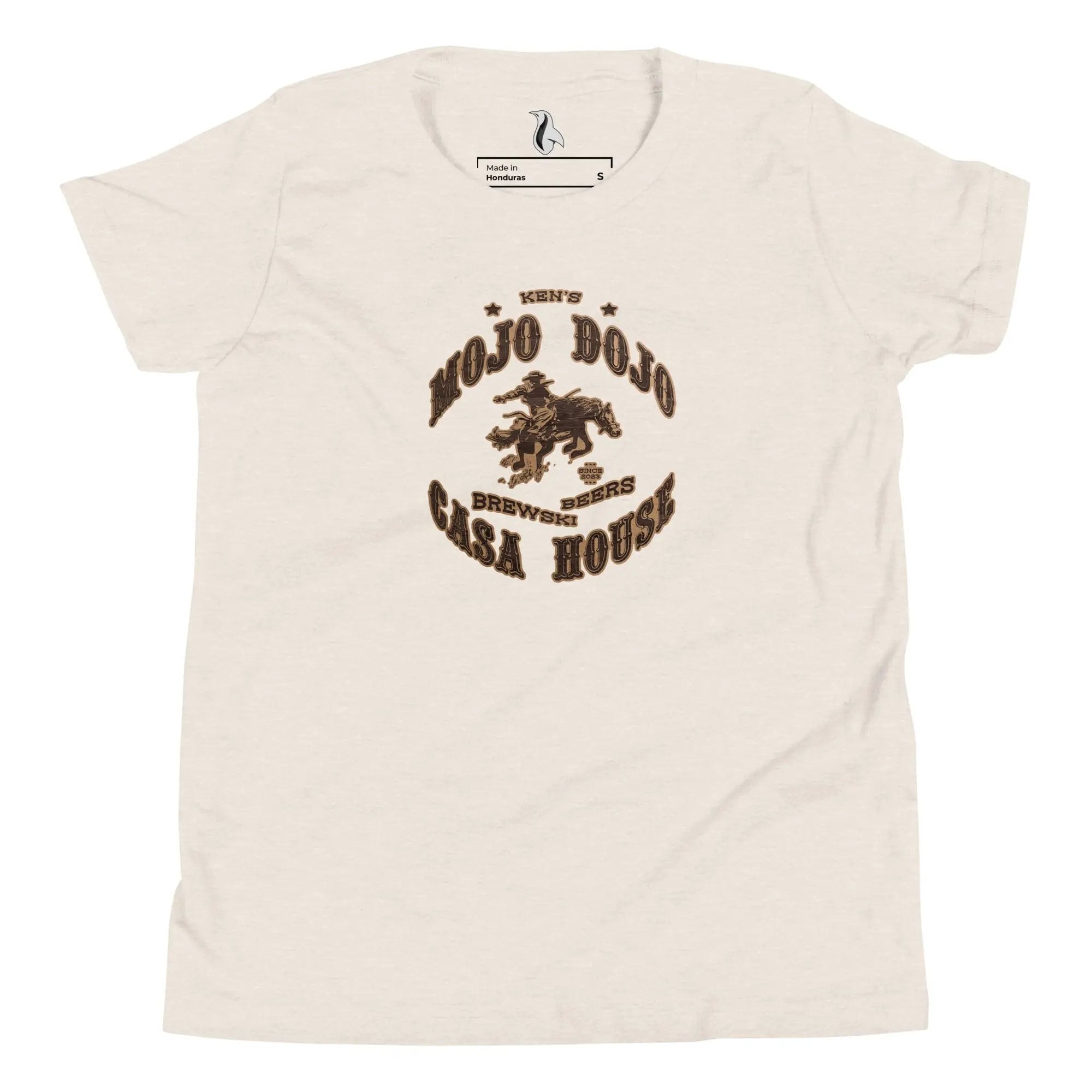 a white t - shirt with a horse on it
