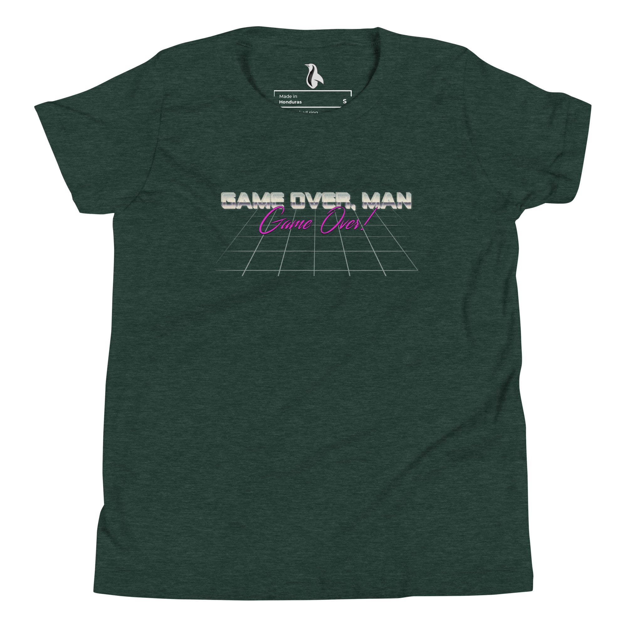 a green t - shirt with the words same over man on it