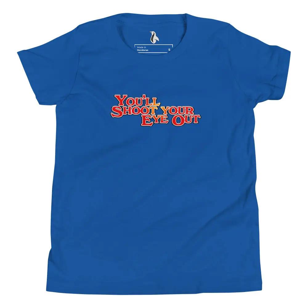 a blue t - shirt with the words you'll shoot your shot out on