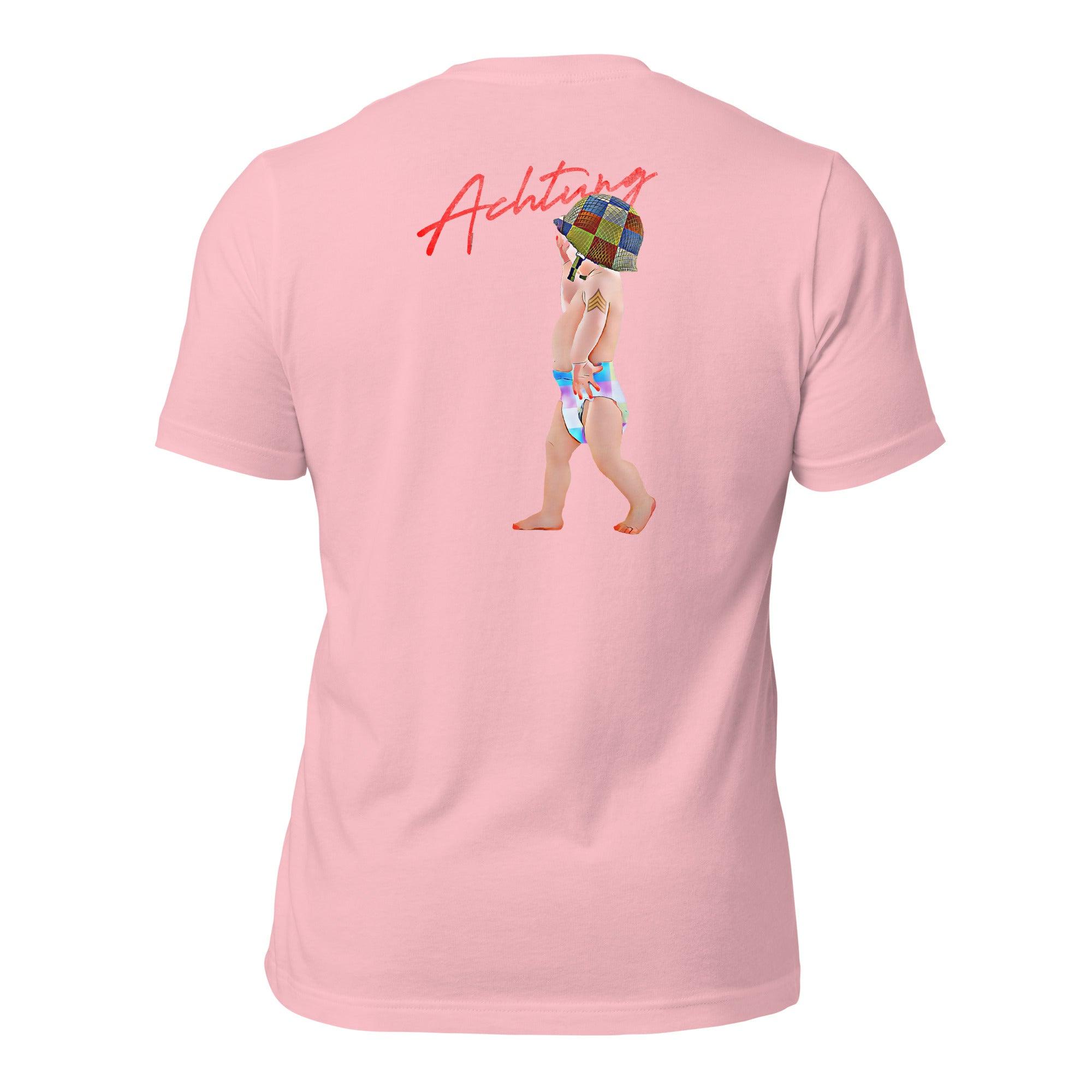 Achtung baby Unisex t-shirt (BACK) VAWDesigns