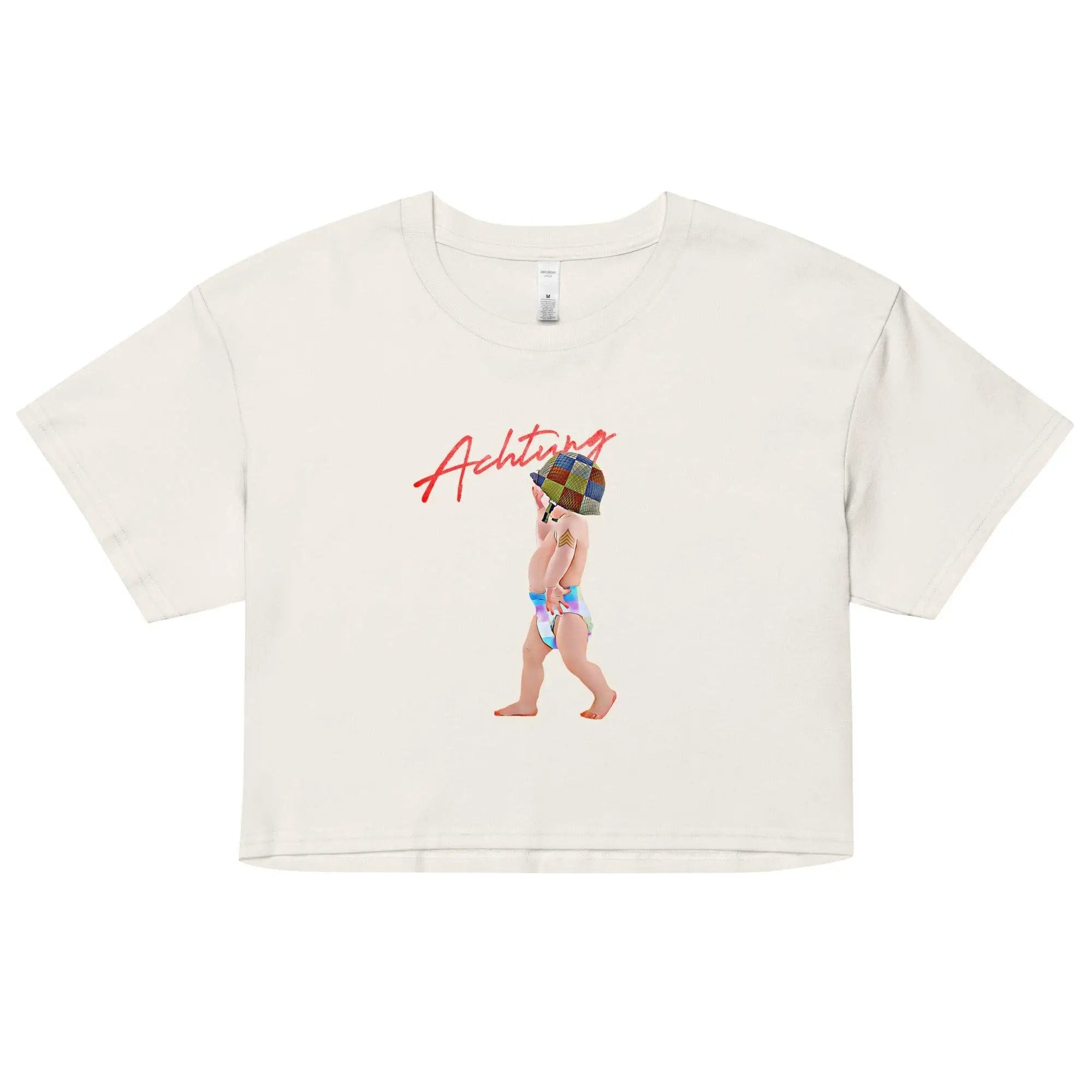 Achtung baby Women’s crop top