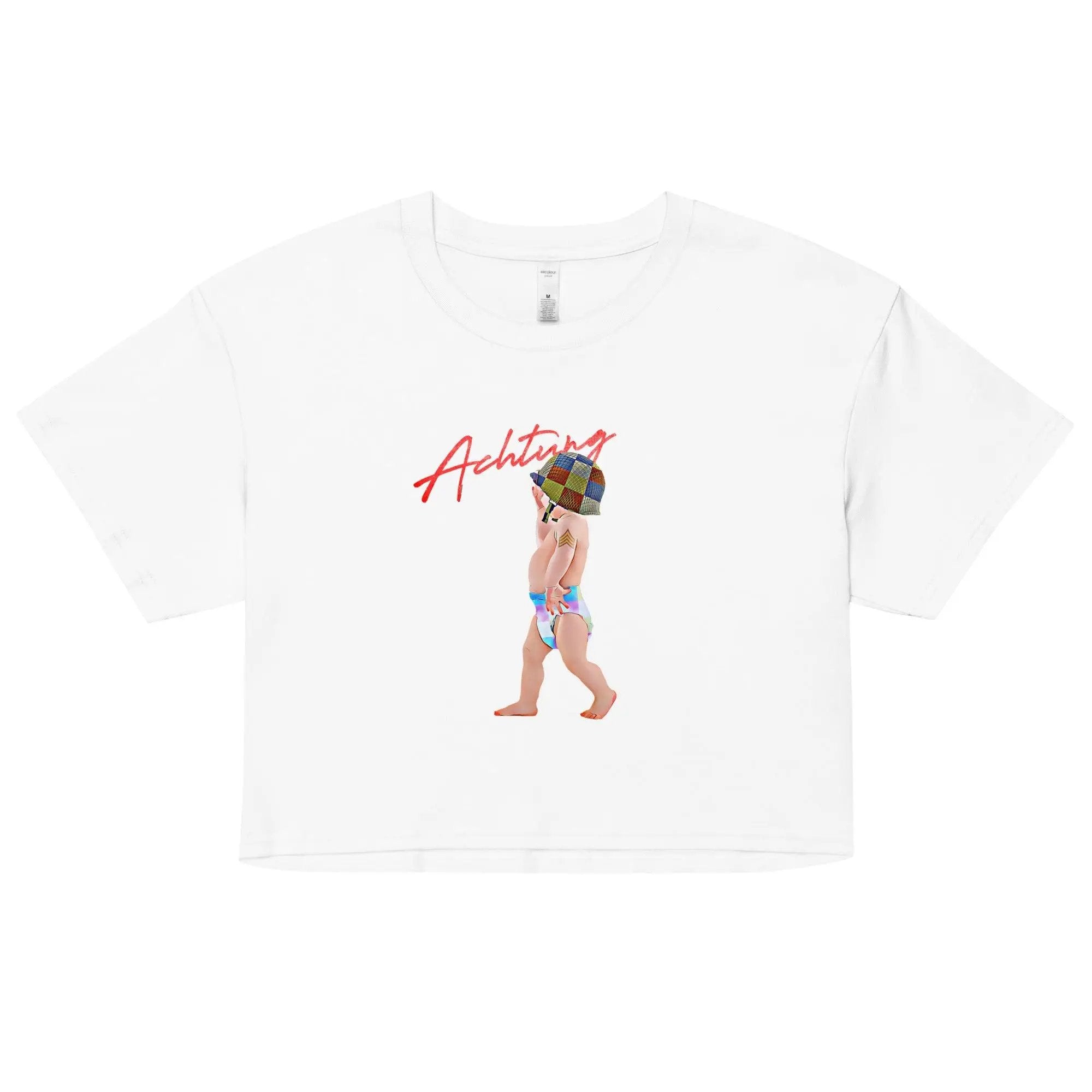 Achtung baby Women’s crop top