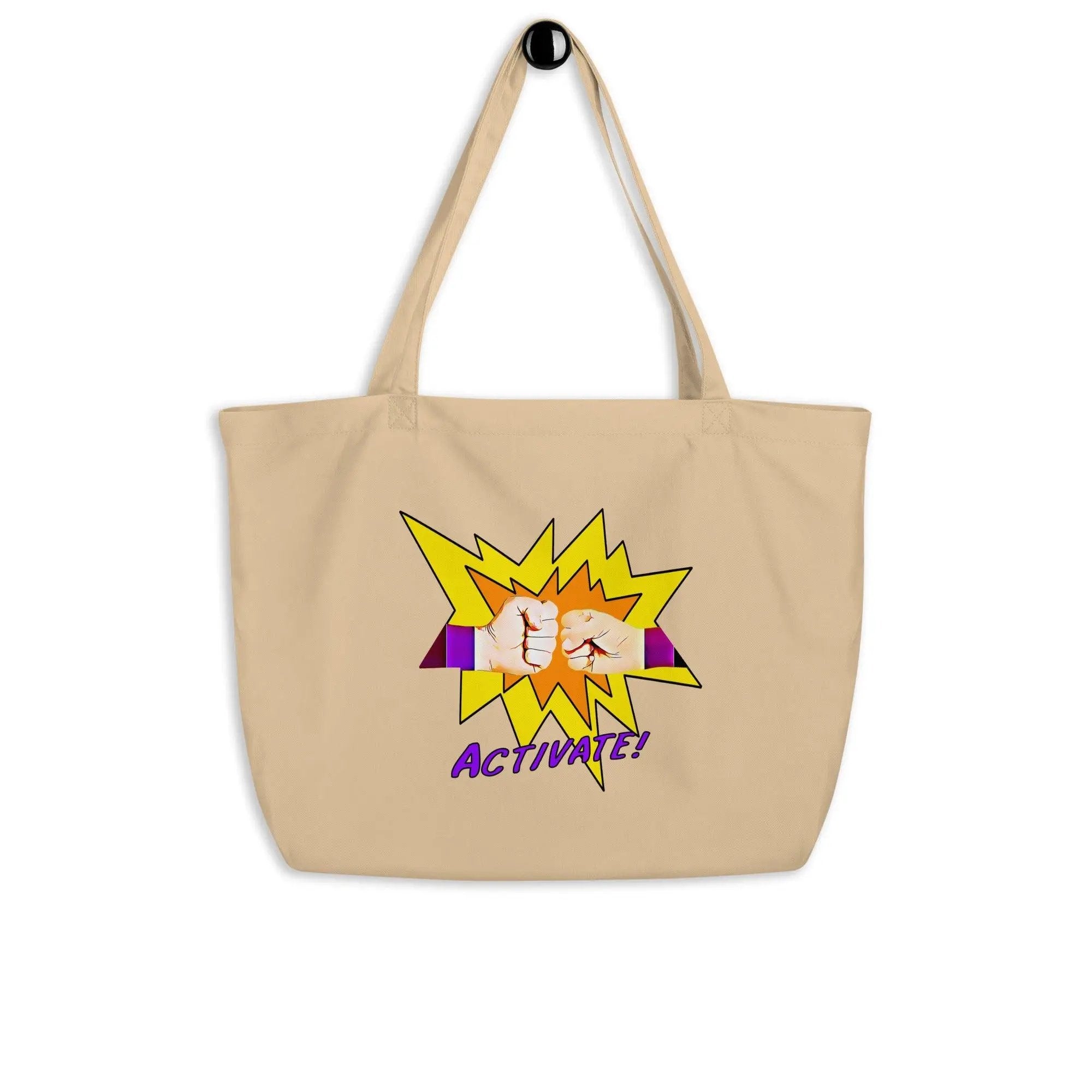 Activate! Large organic tote bag