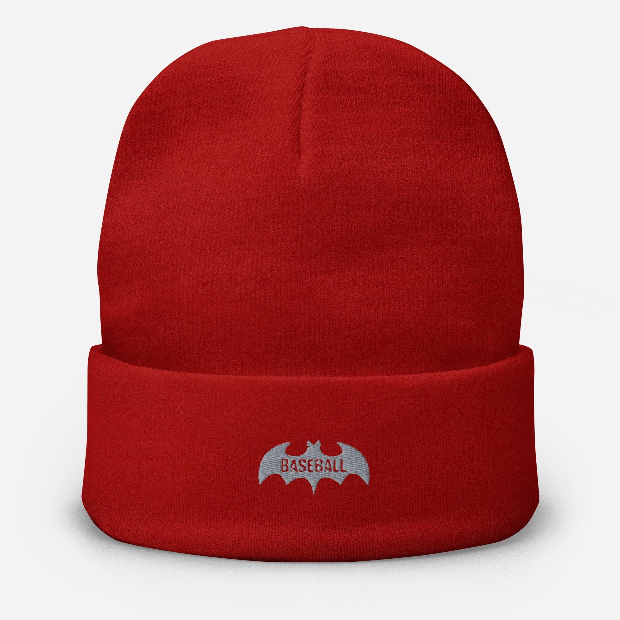 Baseball Bat Embroidered Beanie VAWDesigns