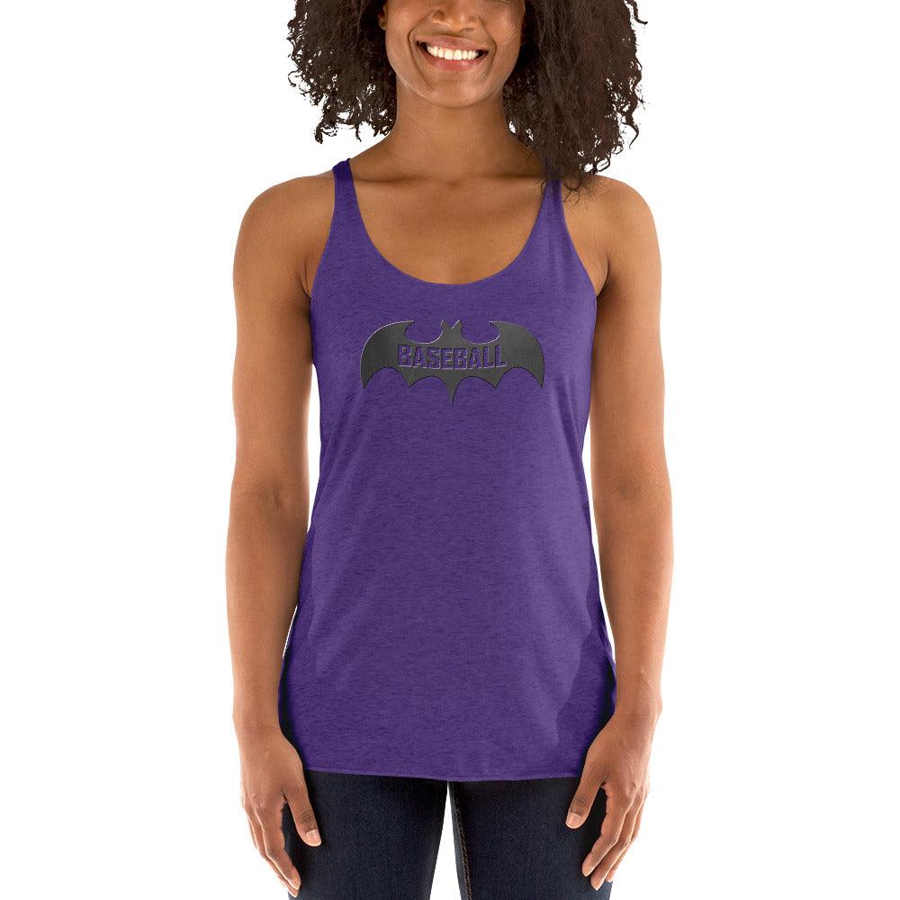 Baseball Bat Women's Racerback Tank VAWDesigns