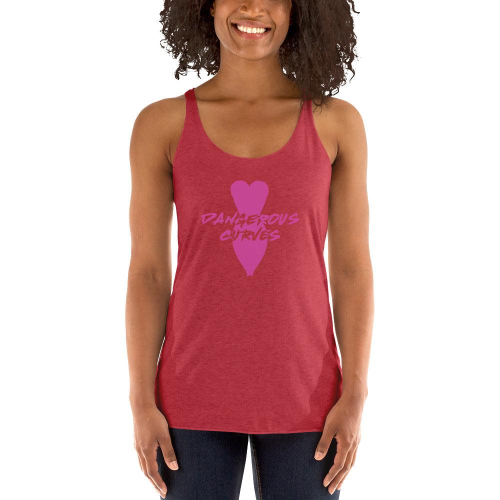 Dangerous Curves Women's Racerback Tank VAWDesigns