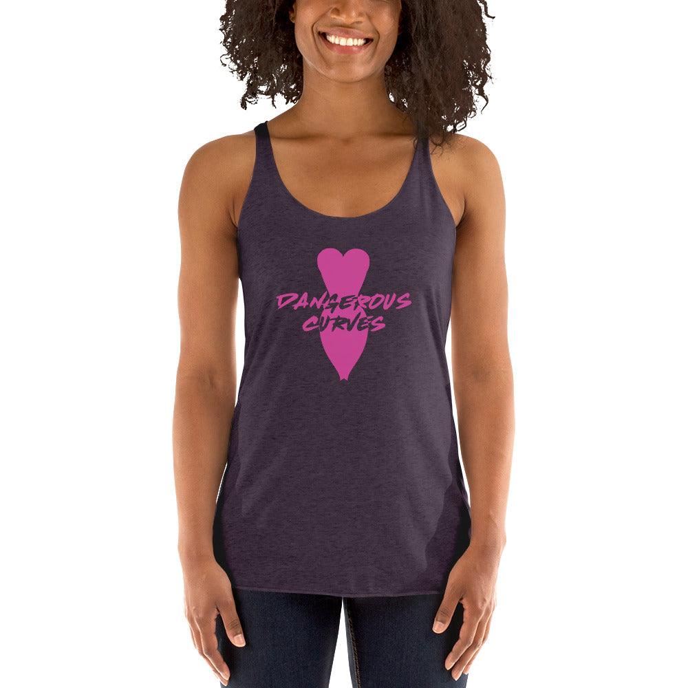 Dangerous Curves Women's Racerback Tank VAWDesigns