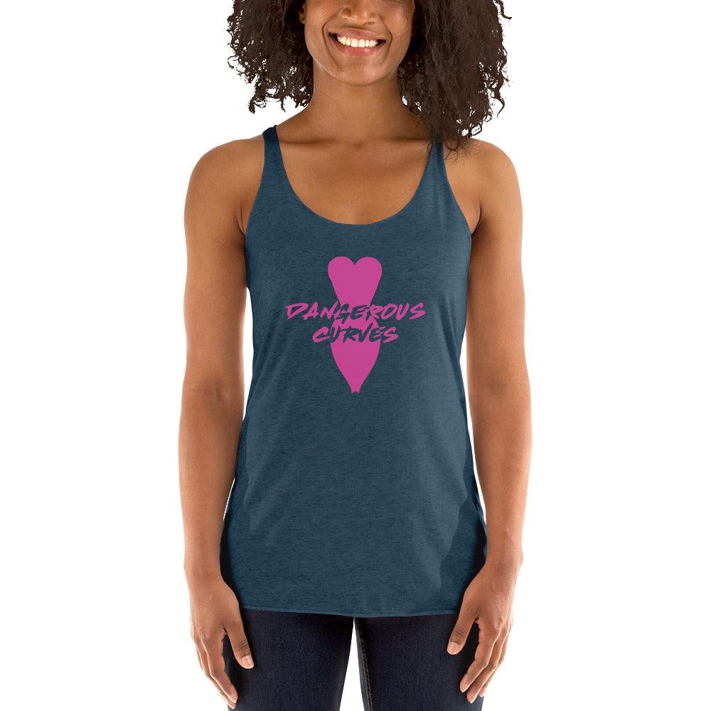 Dangerous Curves Women's Racerback Tank VAWDesigns
