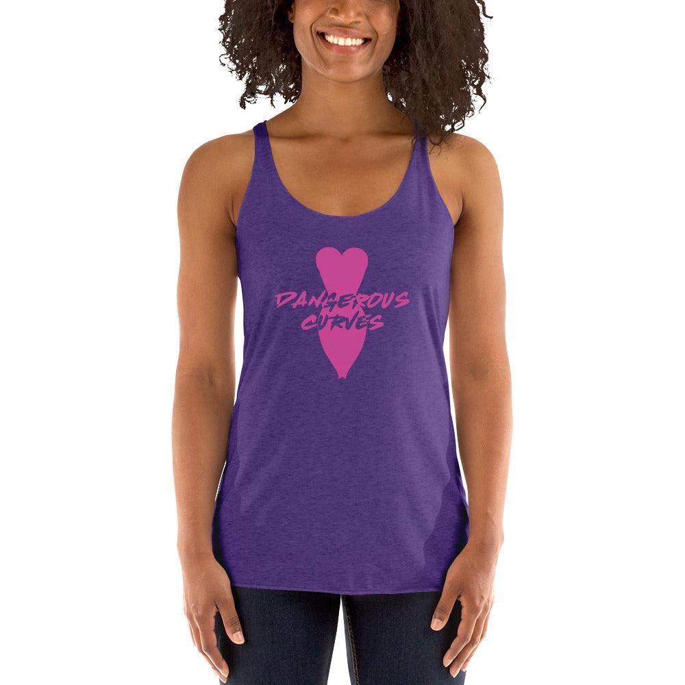 Dangerous Curves Women's Racerback Tank VAWDesigns