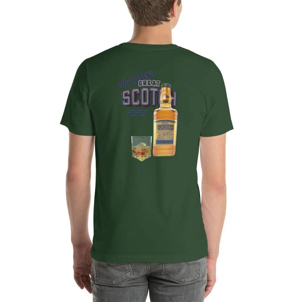 Doc Brown's Great Scotch Unisex t-shirt (BACK) VAWDesigns