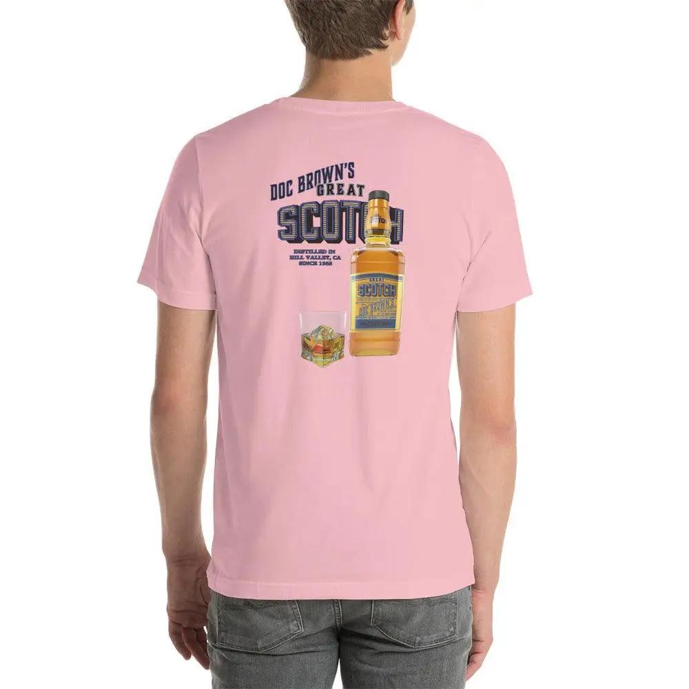 Doc Brown's Great Scotch Unisex t-shirt (BACK) VAWDesigns