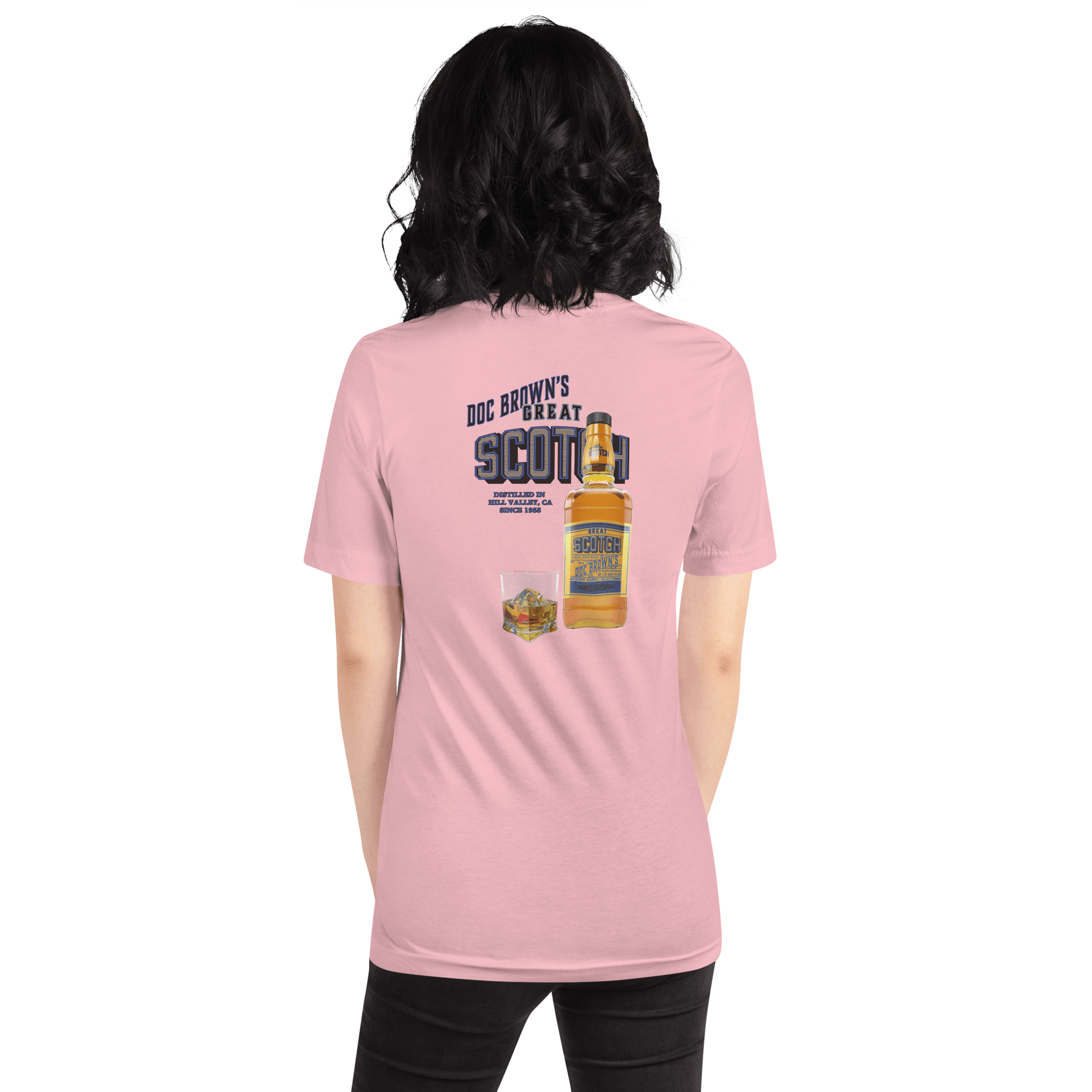 Doc Brown's Great Scotch Unisex t-shirt (BACK) VAWDesigns
