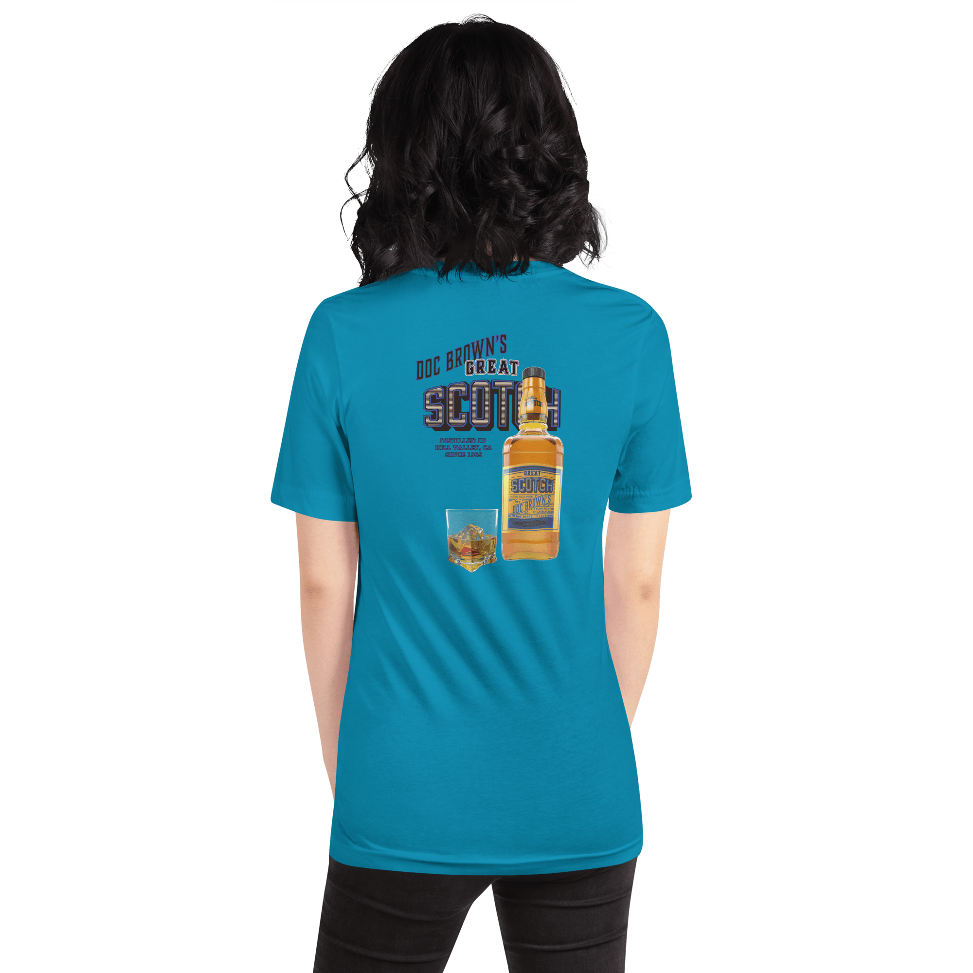 Doc Brown's Great Scotch Unisex t-shirt (BACK) VAWDesigns